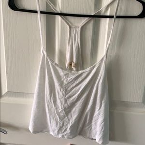 white cropped tank
